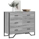 Szürke sonoma színű szerelt fa komód 91 x 35,5 x 74,5 cm Szürke sonoma színű szerelt fa komód 91 x 35,5 x 74,5 cm