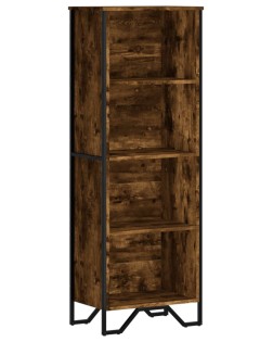 Füstös tölgy színű szerelt fa könyvszekrény 50 x 31 x 137,5 cm