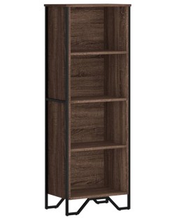 Barna tölgy színű szerelt fa könyvszekrény 50 x 31 x 137,5 cm