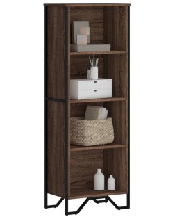 Barna tölgy színű szerelt fa könyvszekrény 50 x 31 x 137,5 cm