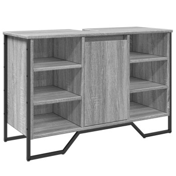 Szürke sonoma szerelt fa fürdőszobai mosdószekrény 91x35x60 cm