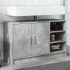 Betonszürke szerelt fa mosdószekrény 90 x 29 x 55 cm