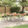 Összecsukható szék 6 pcs barna 56 x 57 x 87 cm tömör akácfa