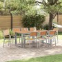 Összecsukható szék 8 pcs barna 56 x 57 x 87 cm tömör akácfa
