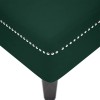 Sötétzöld bársony dívány párnával és jobb kartámasszal