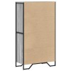 Szürke sonoma színű szerelt fa magasszekrény 79,5x35,5x137,5 cm