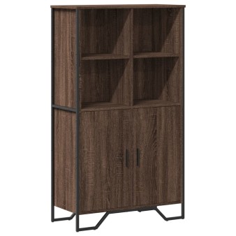 Barna tölgy színű szerelt fa magasszekrény 79,5x35,5x137,5 cm