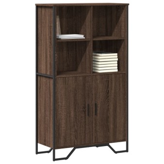 Barna tölgy színű szerelt fa magasszekrény 79,5x35,5x137,5 cm