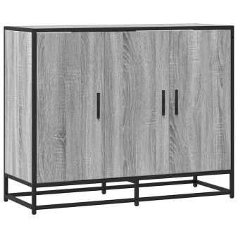 Szürke sonoma színű szerelt fa tálalószekrény 94x35x76 cm