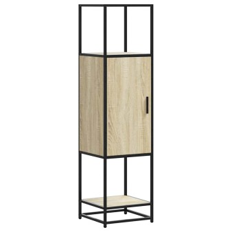 Highboard sonoma tölgy 35,5x35x139 cm gépelt fa és fém