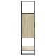 Highboard sonoma tölgy 68x35x139 cm gépelt fa és fém