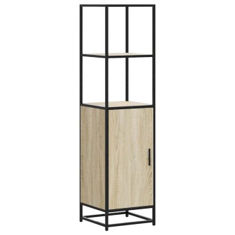 Highboard sonoma tölgy 35,5x35x139 cm gépelt fa és fém