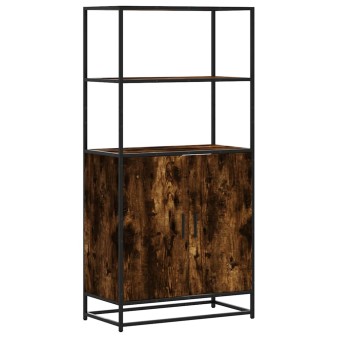 Highboard sonoma tölgy 68x35x139 cm gépelt fa és fém