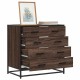 Barna tölgy szerelt fa fiókos szekrény 70x41x70 cm Barna tölgy szerelt fa fiókos szekrény 70x41x70 cm