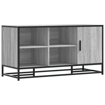 Cipőpad szürke sonoma 100x40x53,5 cm gépi fa és fém