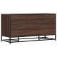 Cipőpad barna tölgy 100x40x53,5 cm gépi fa és fém