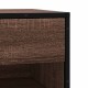 Cipőpad barna tölgy 60x40x53,5 cm gépi fa és fém