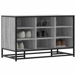 Cipőpad szürke sonoma 84x40x53,5 cm gépi fa és fém