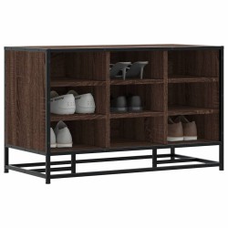 Cipőpad barna tölgy 84x40x53,5 cm gépi fa és fém