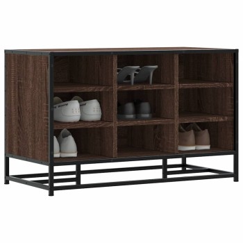 Cipőpad barna tölgy 84x40x53,5 cm gépi fa és fém