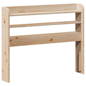 Tömör fenyőfa fejtámla polcokkal 100 cm