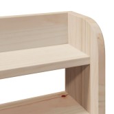 Tömör fenyőfa fejtámla polccal 75 cm