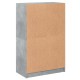 Betonszürke szerelt fa magasszekrény ajtókkal 68 x 37 x 109 cm