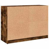 Füstös tölgy színű szerelt fa tálalószekrény 102x37x75,5 cm