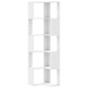 5 szintes fehér szerelt fa sarok könyvespolc 50 x 50 x 179 cm