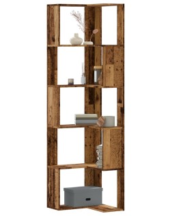 5 szintes antik fa szerelt fa sarok könyvespolc 50 x 50 x 179cm