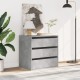 Betonszürke szerelt fa fiókos sarokszekrény 60 x 41 x 58 cm Betonszürke szerelt fa fiókos sarokszekrény 60 x 41 x 58 cm