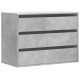 Betonszürke szerelt fa fiókos sarokszekrény 80 x 41 x 58 cm Betonszürke szerelt fa fiókos sarokszekrény 80 x 41 x 58 cm