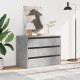 Betonszürke szerelt fa fiókos sarokszekrény 80 x 41 x 58 cm Betonszürke szerelt fa fiókos sarokszekrény 80 x 41 x 58 cm