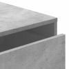 Betonszürke szerelt fa fiókos sarokszekrény 80 x 41 x 58 cm