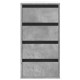 Betonszürke szerelt fa fiókos sarokszekrény 40 x 41 x 76 cm Betonszürke szerelt fa fiókos sarokszekrény 40 x 41 x 76 cm
