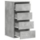 Betonszürke szerelt fa fiókos sarokszekrény 40 x 41 x 76 cm Betonszürke szerelt fa fiókos sarokszekrény 40 x 41 x 76 cm
