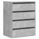 Betonszürke szerelt fa fiókos sarokszekrény 60 x 41 x 76 cm Betonszürke szerelt fa fiókos sarokszekrény 60 x 41 x 76 cm