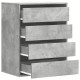Betonszürke szerelt fa fiókos sarokszekrény 60 x 41 x 76 cm Betonszürke szerelt fa fiókos sarokszekrény 60 x 41 x 76 cm