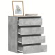 Betonszürke szerelt fa fiókos sarokszekrény 60 x 41 x 76 cm Betonszürke szerelt fa fiókos sarokszekrény 60 x 41 x 76 cm