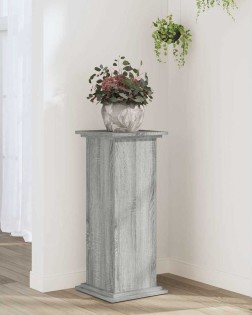 Szürke sonoma színű szerelt fa növényállvány 33 x 33 x 80 cm