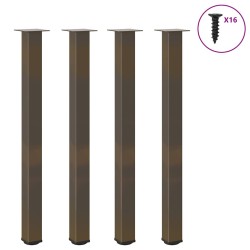 Kávéasztal lábak 4 db natural steel 110-112 cm acél