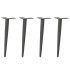 4 db antracit acél dohányzóasztal lábak kúpos alakú 42-43 cm cm