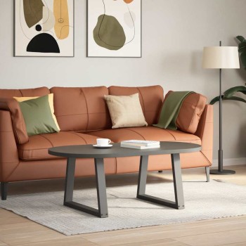 2 db antracitszürke, v-alakú acél dohányzóasztal láb 70 x (42-43,3) cm