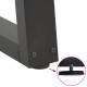 Étkezőasztal lábak v-alakú 2 db antracit 70x(42-43,3)cm acél