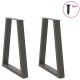 2 db antracit acél dohányzóasztal lábak v-alakú 60x(72-73) cm