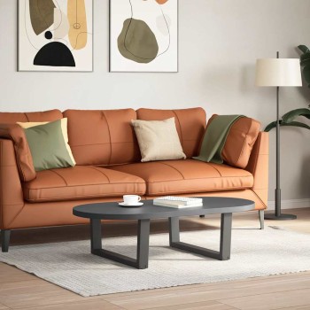 2 db antracitszürke, v-alakú acél dohányzóasztal láb 70 x (30-31,3) cm