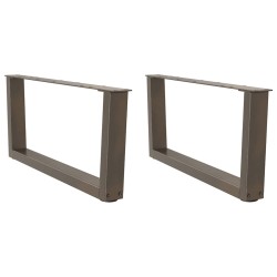 Étkezőasztal lábak v-alakú 2 db natúr acél 70x(30-31,3)cm acél