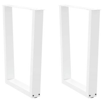 2 db fehér, v-alakú étkezőasztal láb 60 x (72-73,3) cm acél étkezőasztal láb