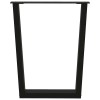 2 db fekete, v-alakú acél étkezőasztal láb 70 x (72-73,3) cm