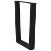 2 db fekete, v-alakú acél étkezőasztal láb 70 x (72-73,3) cm